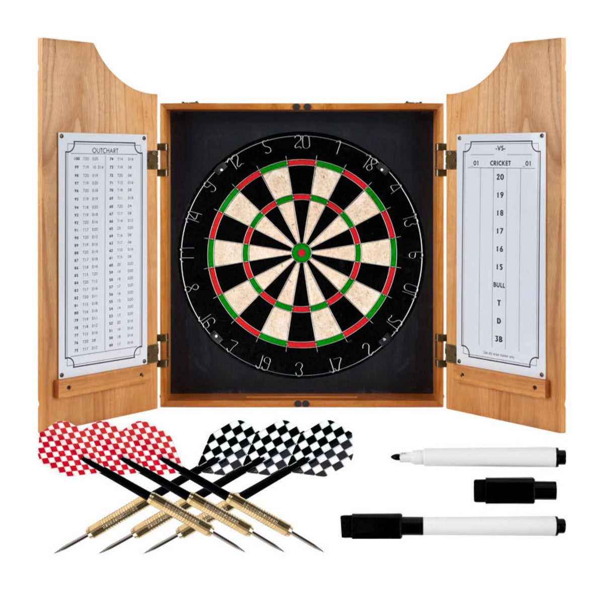 Beveled Wood Dart Cabinet F66848