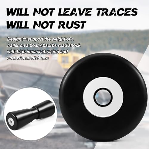 2 Pack Heavy Duty Rubber Boat Trailer Roller L64750