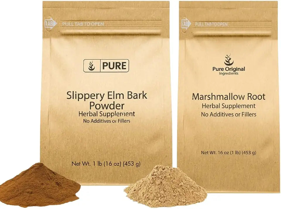 Slippery Elm Bark & Marshmallow Root Herbal Supplements Z6146