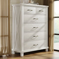 White Solid Pine Wood Six-Drawer Chest Z322