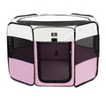 Portable Foldable Pet Playpen Kennel with Removable Zipper Top H851523
