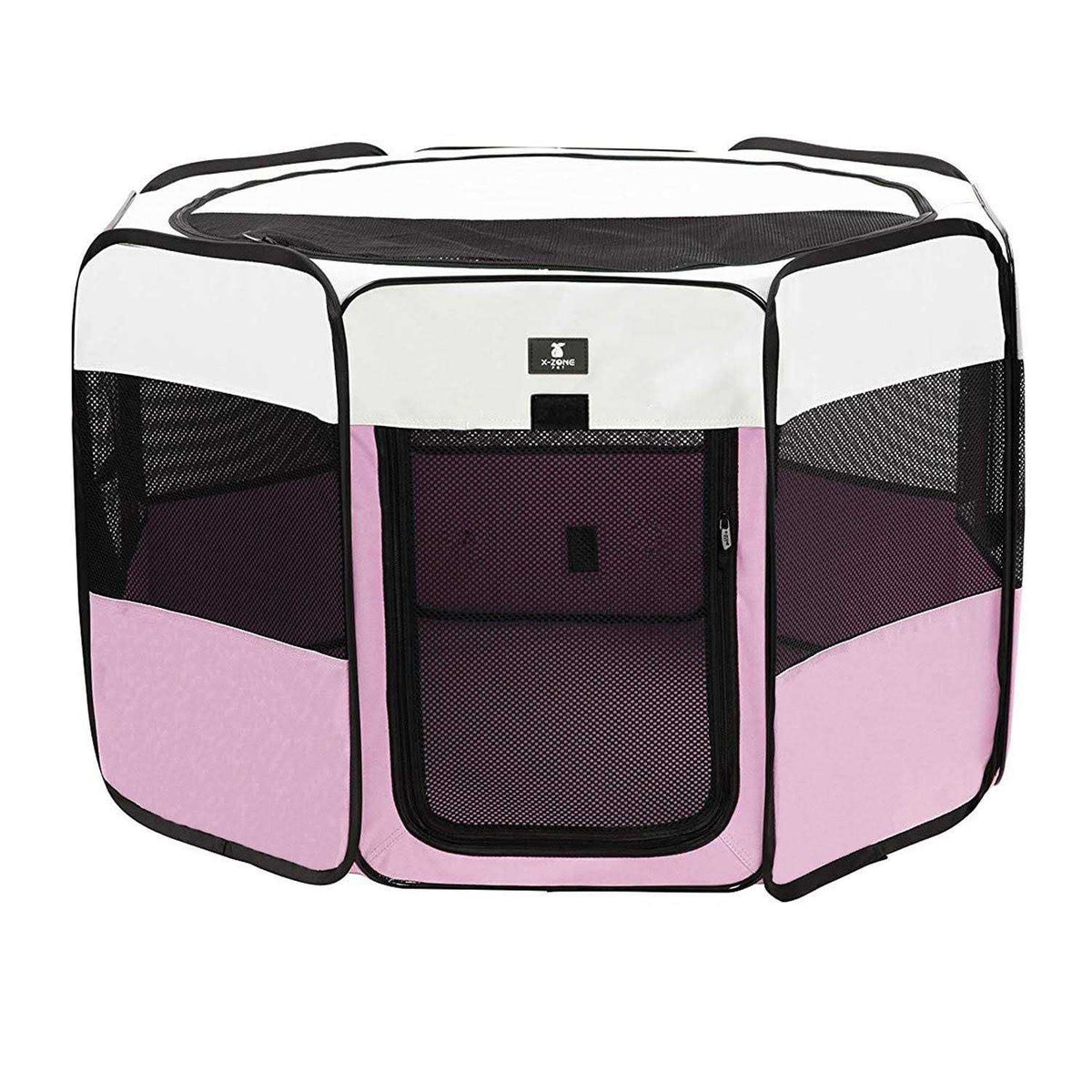 Portable Foldable Pet Playpen Kennel with Removable Zipper Top H851523