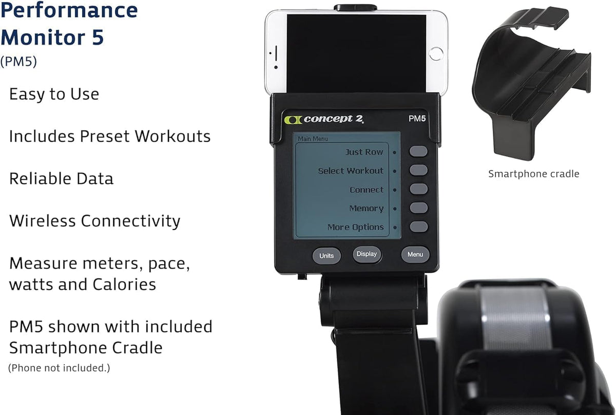 Indoor Rowing Machine with PM5, Tall Legs and Heart Rate Monitor I164303