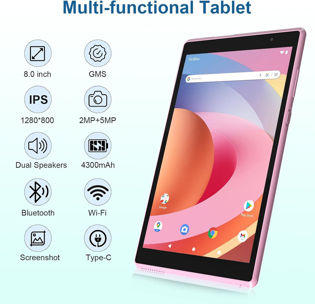 Pink 8 inch Android Tablet A651