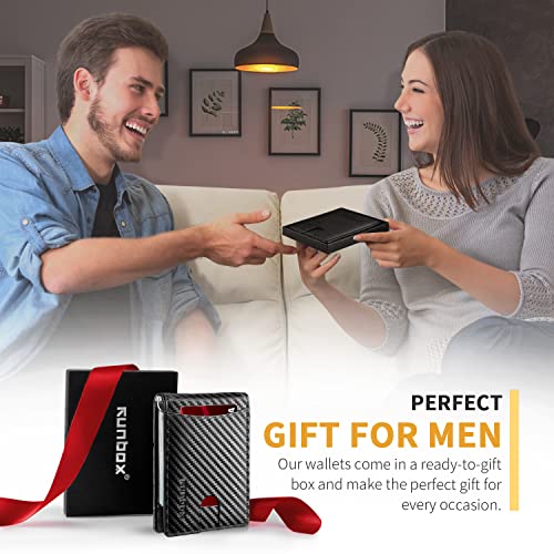 Genuine Leather Slim Bifold Wallet with Money Clip R884698