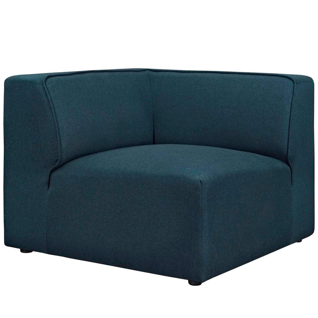 Blue 5 Piece Upholstered Fabric Sectional Sofa Set N4398
