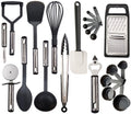 23 Pieces Black Nylon and Stainless Steel Cooking Utensils Set G421