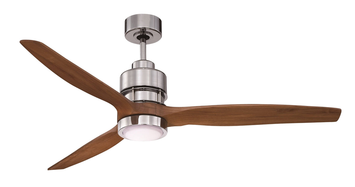 Chrome Walnut Blades Ceiling Fan C65116