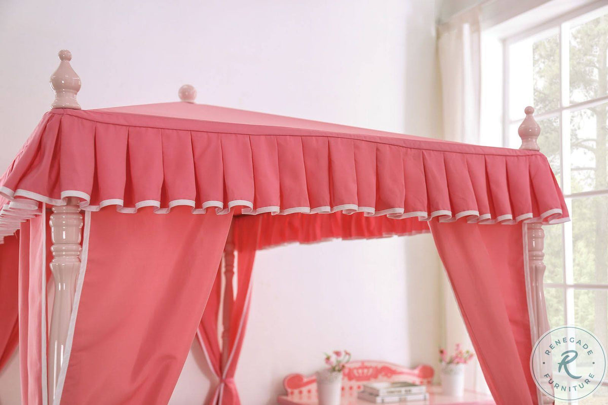 Light Pink Twin Bed E2391