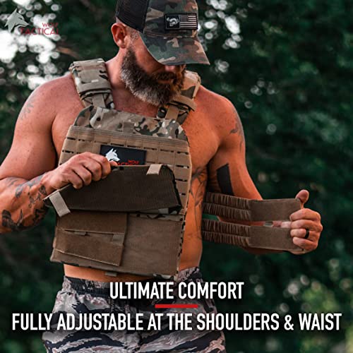 Weighted Vest and Weight Vest Plates Black 14.5lbs I6838