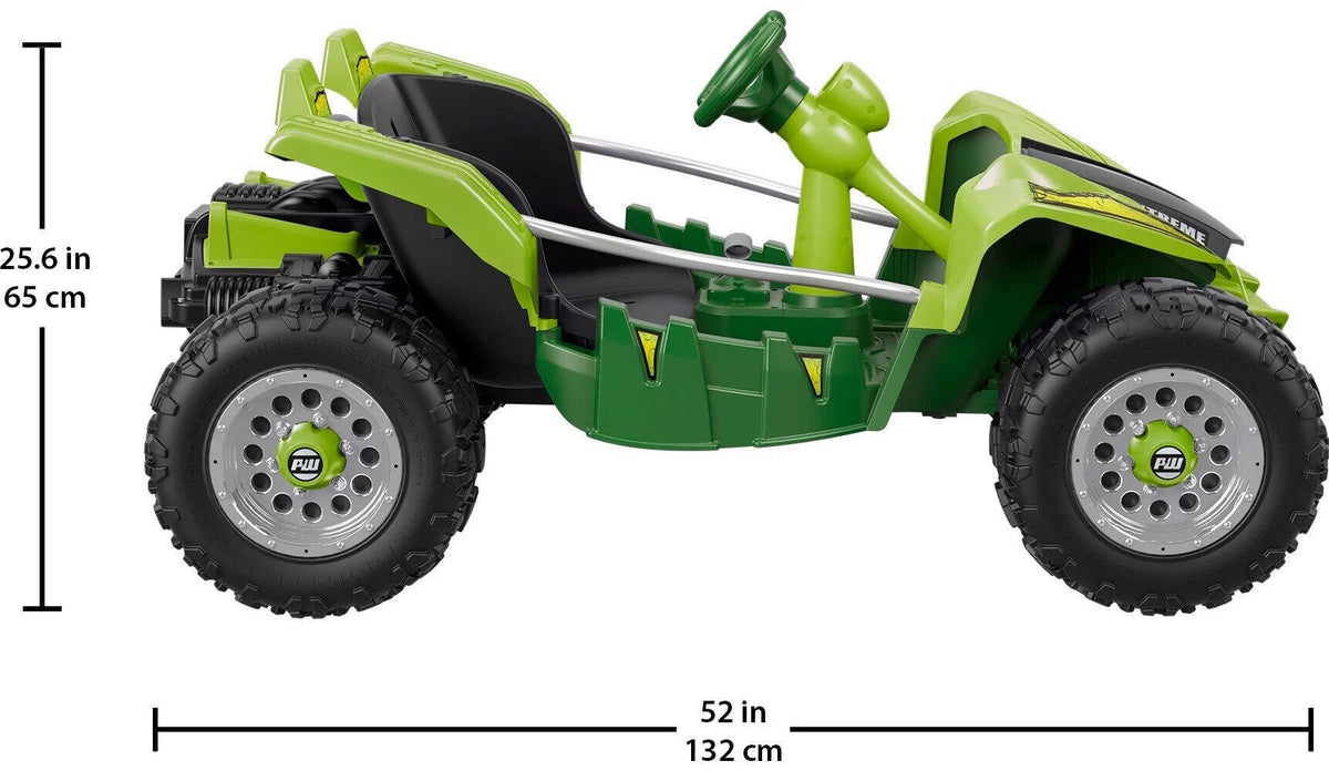 Green 12V Battery-Powered Ride-On Vehicle with Storage Area H78089