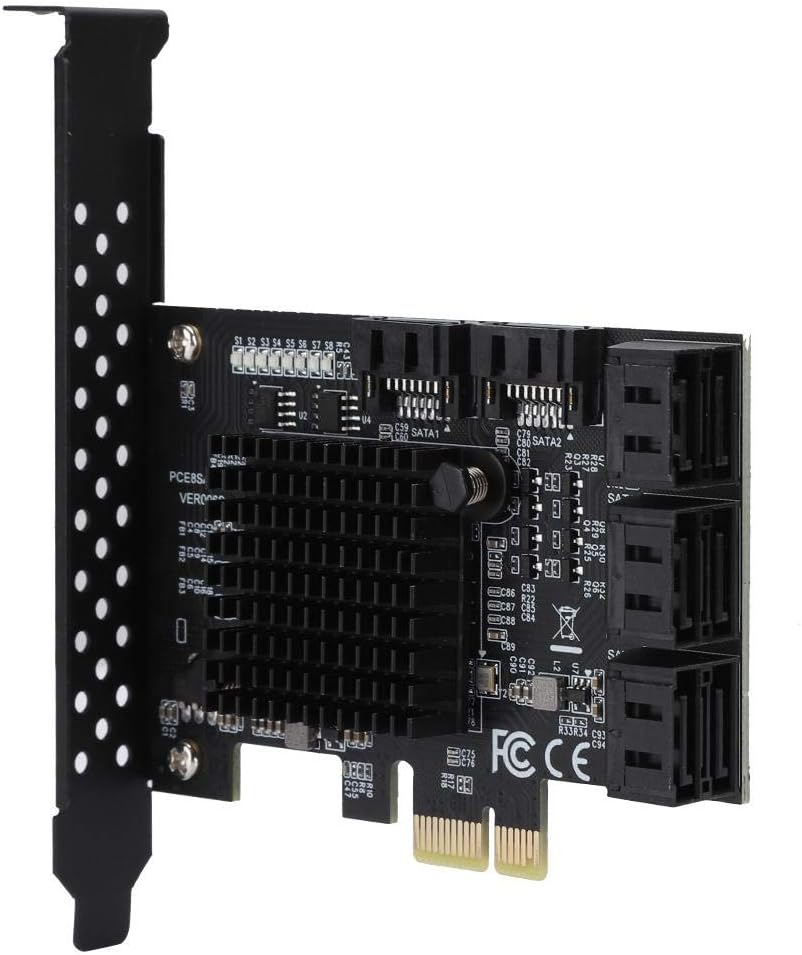8 Port PCI-E to SATA3.0 Controller Card Adapter Pack of 2 V334955
