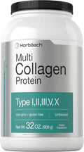 Multi Collagen Protein Powder 32 oz Hydrolyzed Collagen Peptides Unflavored Gluten Free P11866