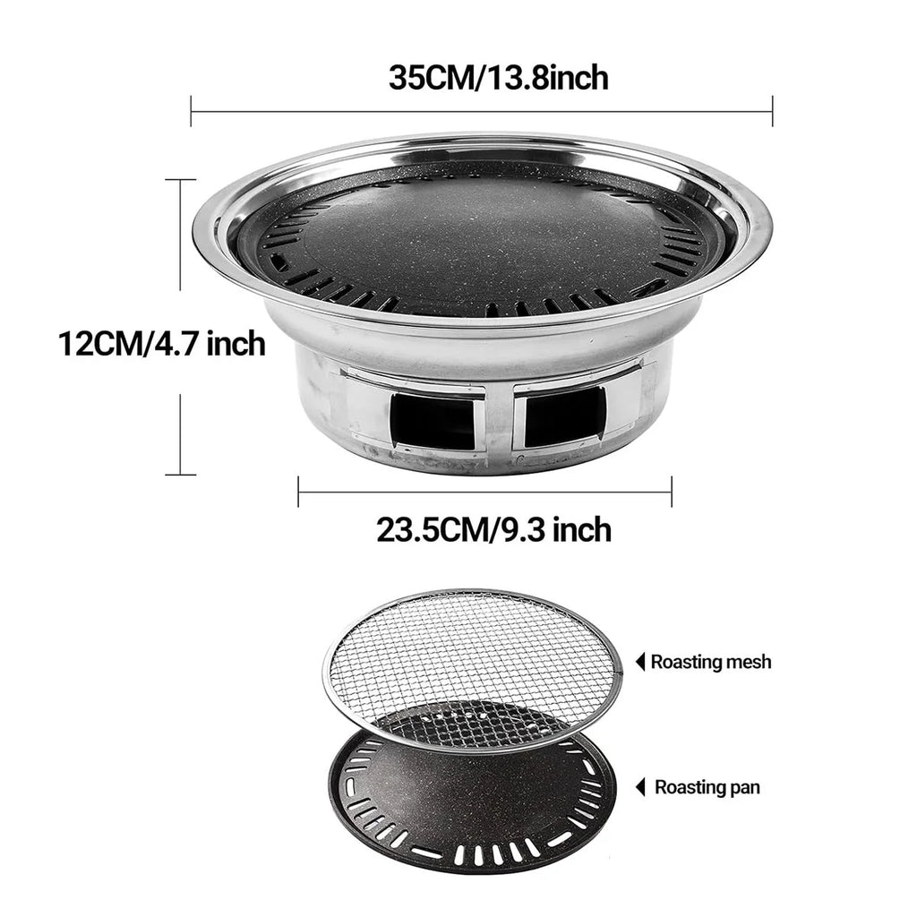Charcoal Barbecue Grill Non-Stick Portable Stainless Steel Z92162