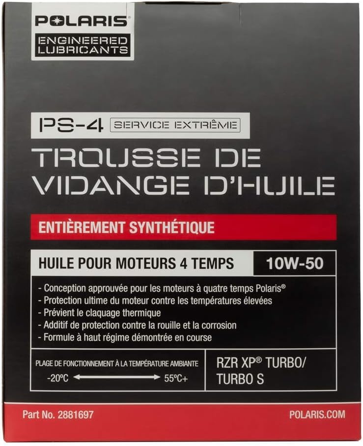 3 Quarts PS-4 Extreme Duty Engine Oil and 1 Oil Filter Pack of 2 K455963