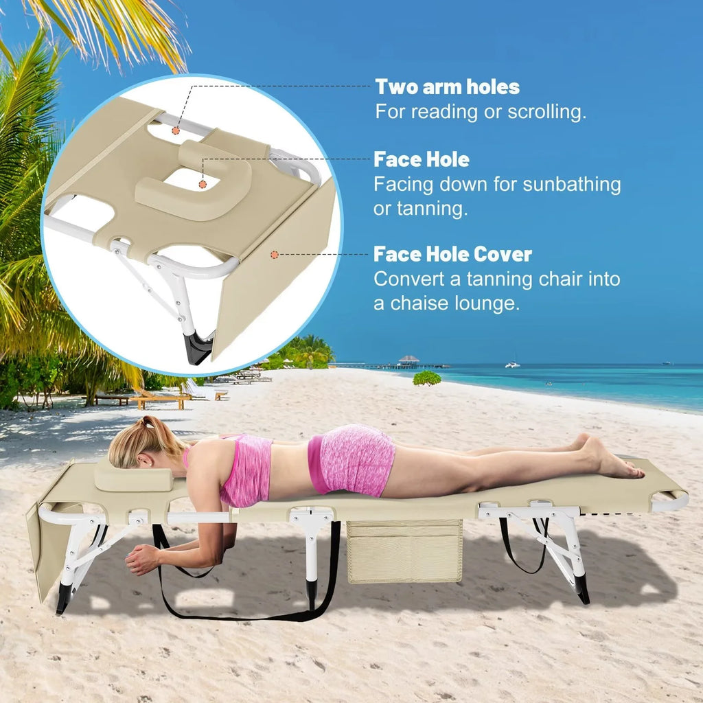 Portable Folding Lounge Chair with Pillow & Cushion F81465