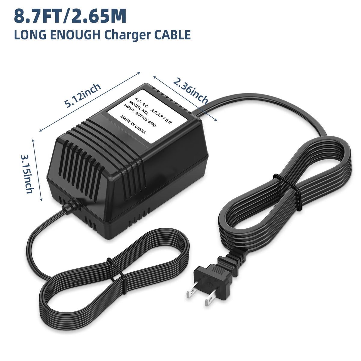 12V AC to AC Adapter Charger Power Supply Cord W644