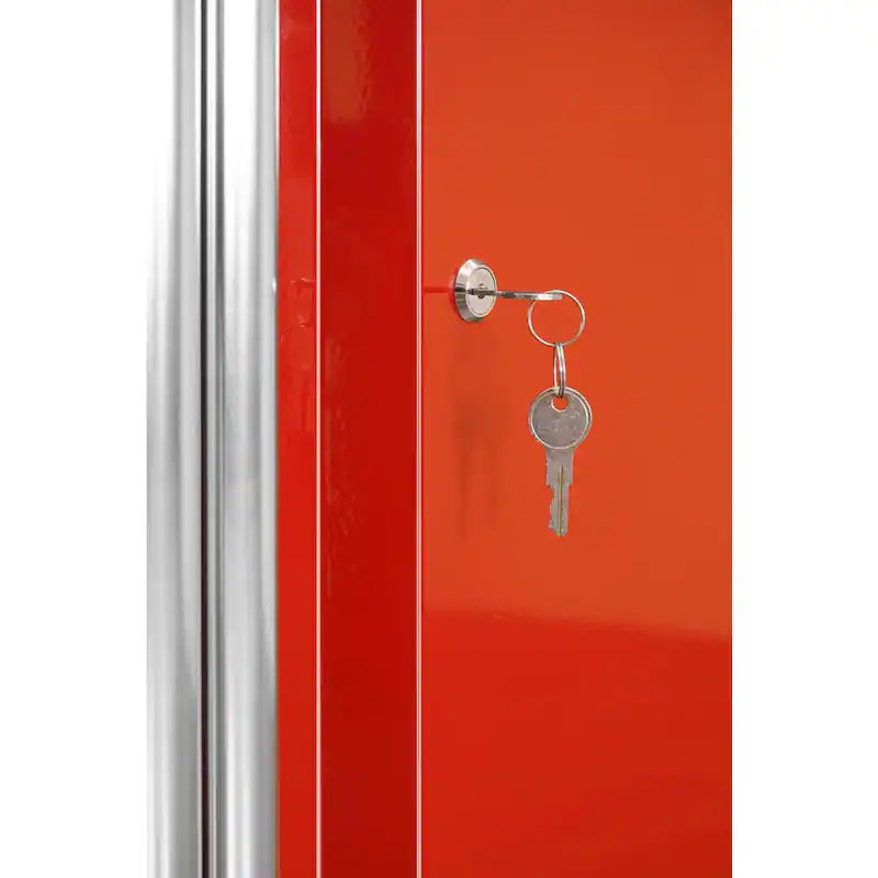 24-Gauge Steel Freestanding Garage Cabinet in Red C943