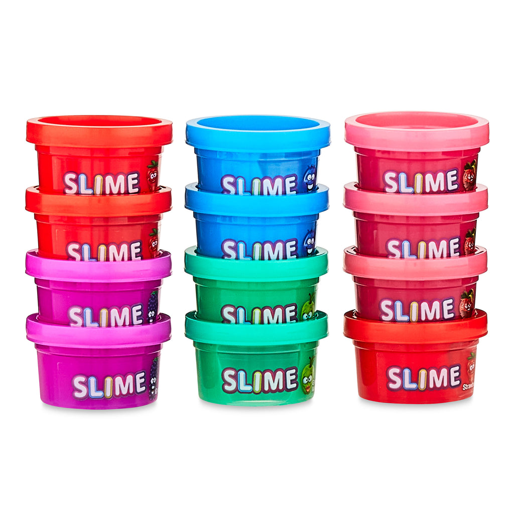 Assorted Colors Scented Slime 12pk 1oz Tubs N144667