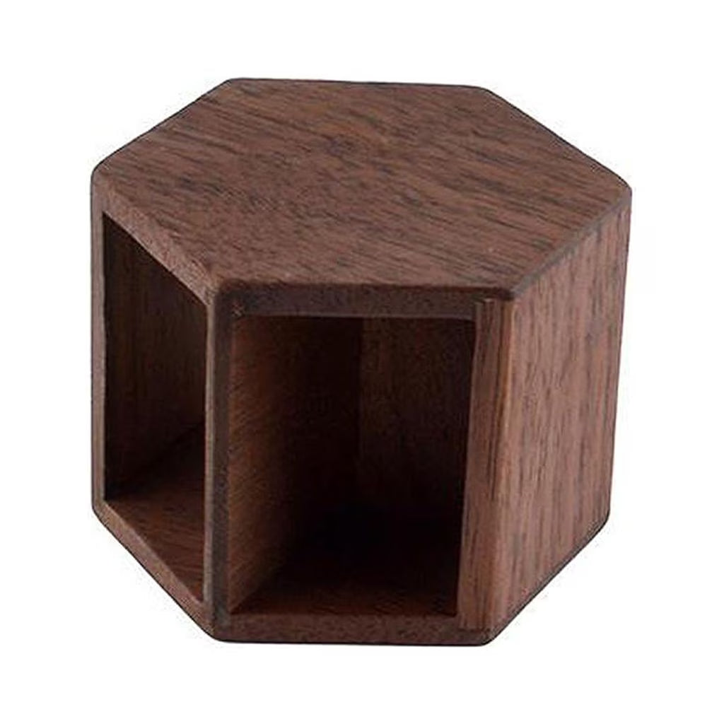 Walnut Hexagonal End Table Dollhouse Miniature Furniture I80754