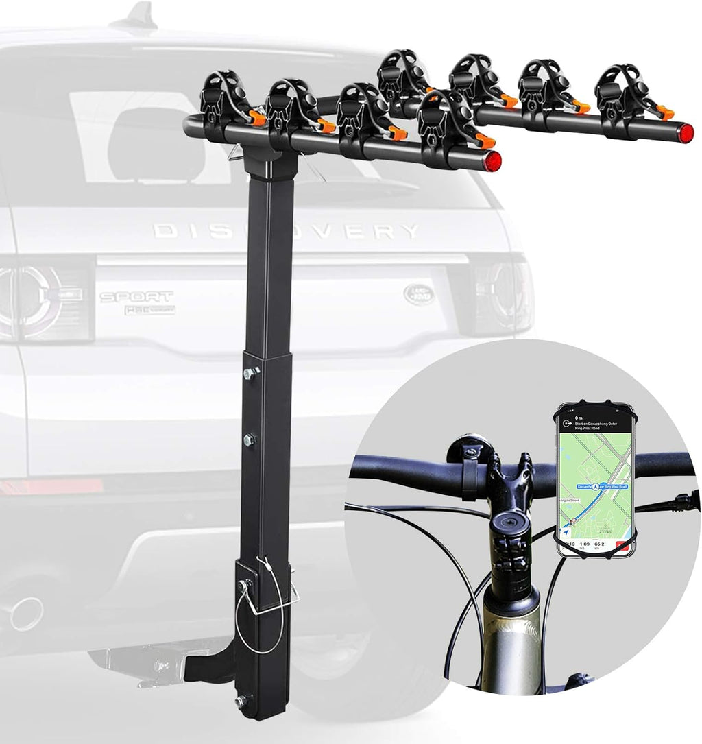Double Foldable Bike Hitch Rack with 2'' Hitch Receiver Q8651