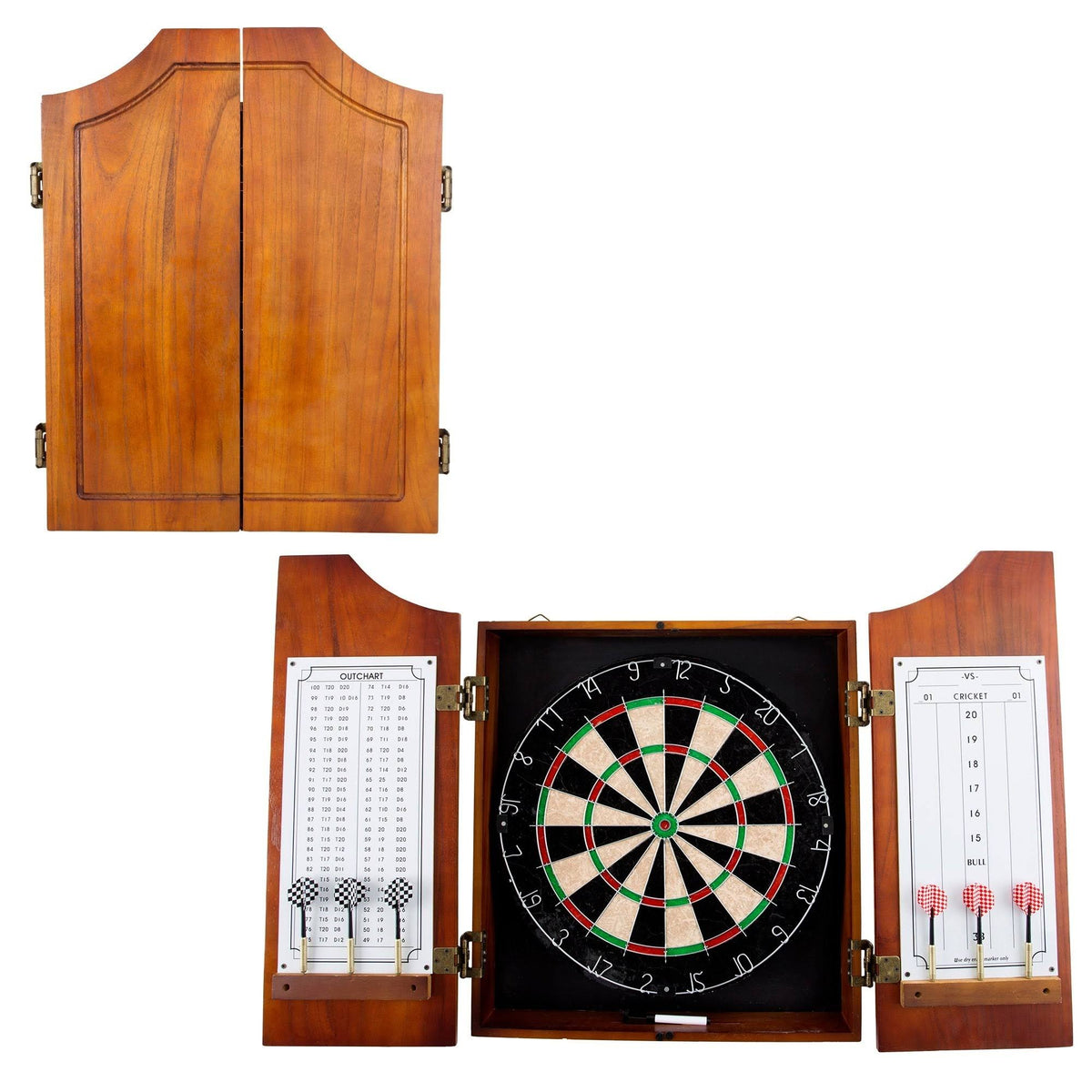 Beveled Wood Dart Cabinet F66848
