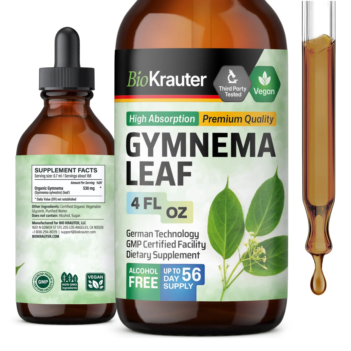 Organic Gymnema Sylvestre Extract Supplement 4 Fl.Oz. X547
