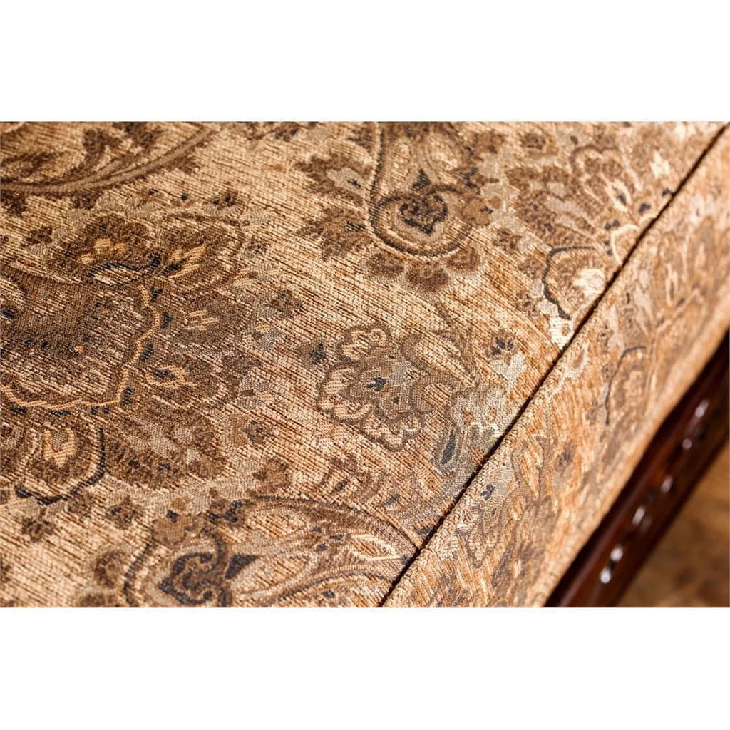 Traditional Chenille Sofa in Gold and Bronze Z620