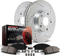 Front Z23 Carbon Fiber Brake Pads with Drilled & Slotted Brake Rotors Kit H127288