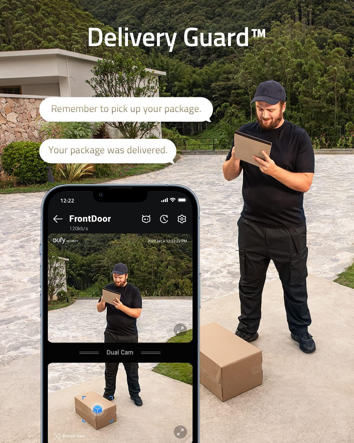 Battery-Powered Dual Camera Video Doorbell E771