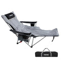Reclining Camping Chair with Removable Footrest and Headrest I43228
