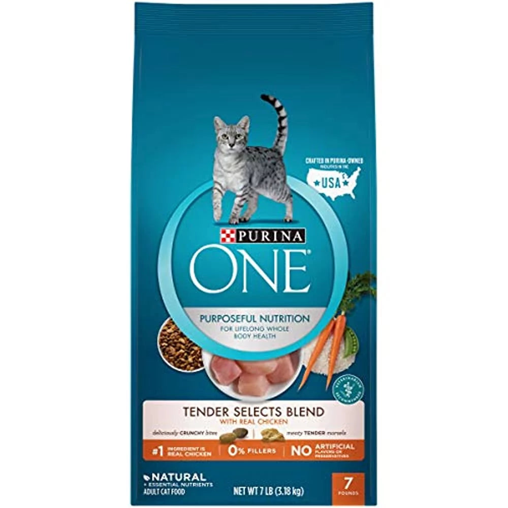 Natural Dry Cat Food With Real Chicken 7 lb. Bag U251435