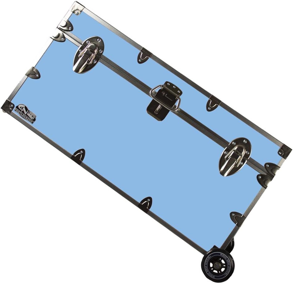 Large 32 x 18 x 16.5 Inches Lockable Footlocker with Wheels T636