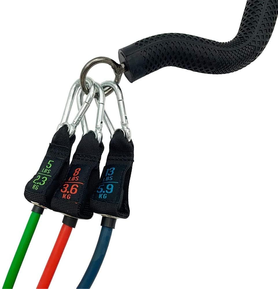 Collapsible Resistance Bands Curl Bar with Carry Bag P94712