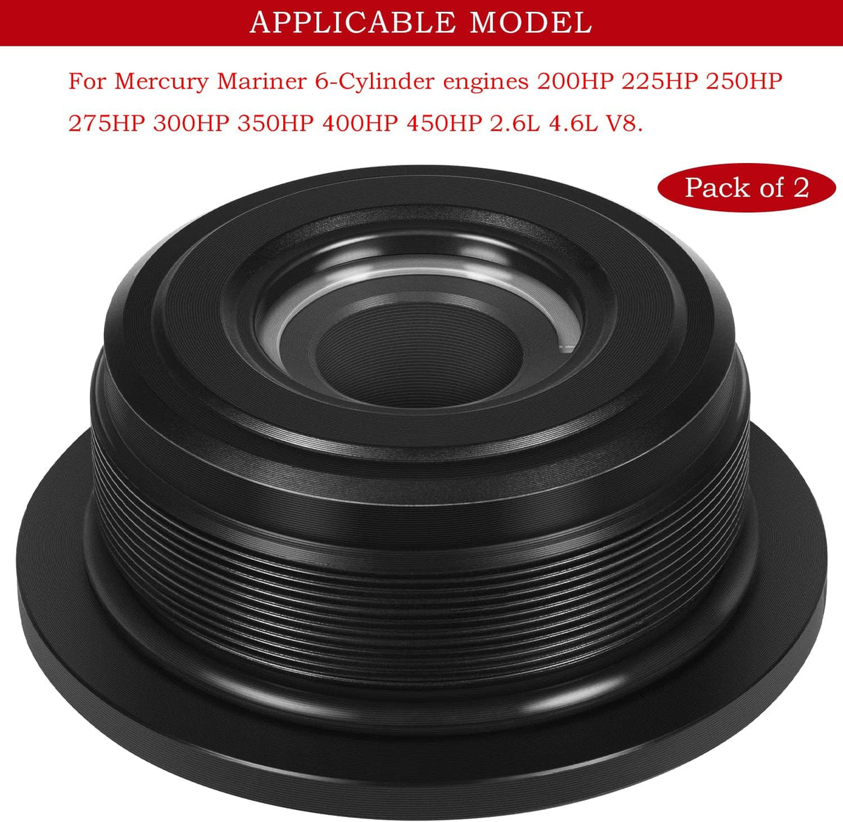 Black Outboard Trim Cap 6-Cylinder A221666