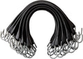 15" Rubber Bungee Cords with Hooks, Pack of 25 W115645