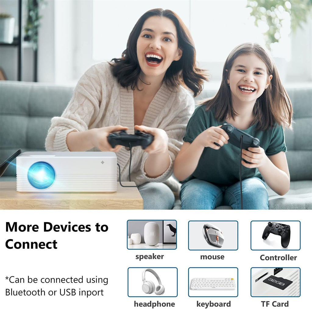 1080P 6000 Lumens Bluetooth WiFi Smart Projector D921