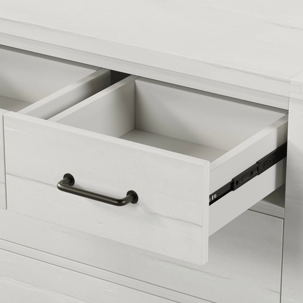 White Solid Pine Wood Six-Drawer Chest Z322