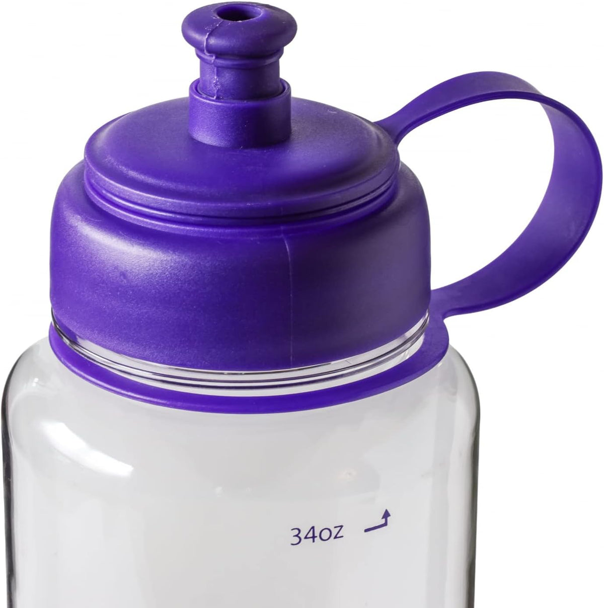 Purple 32Oz Water Bottle with Rubber Airtight Lid U9194
