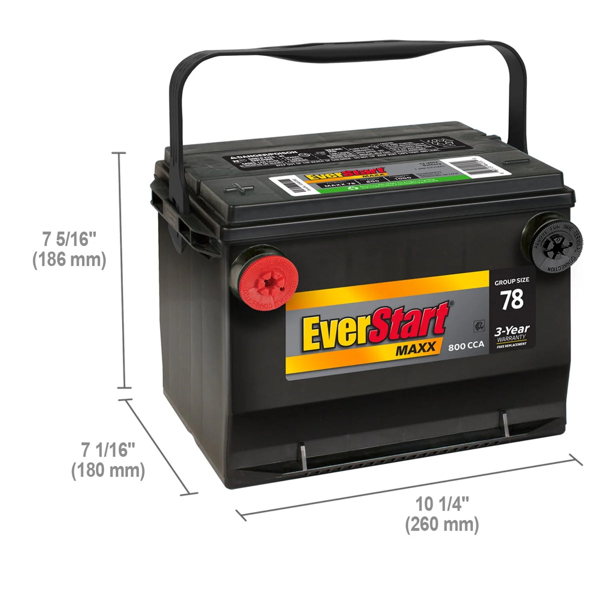 Group Size 78 12 Volt 800 CCA Lead Acid Automotive Battery U9490