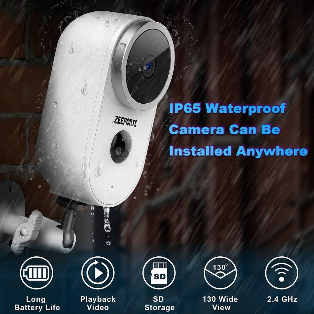 1080P HD Wireless Rechargeable Battery Powered WiFi Security Camera H72889