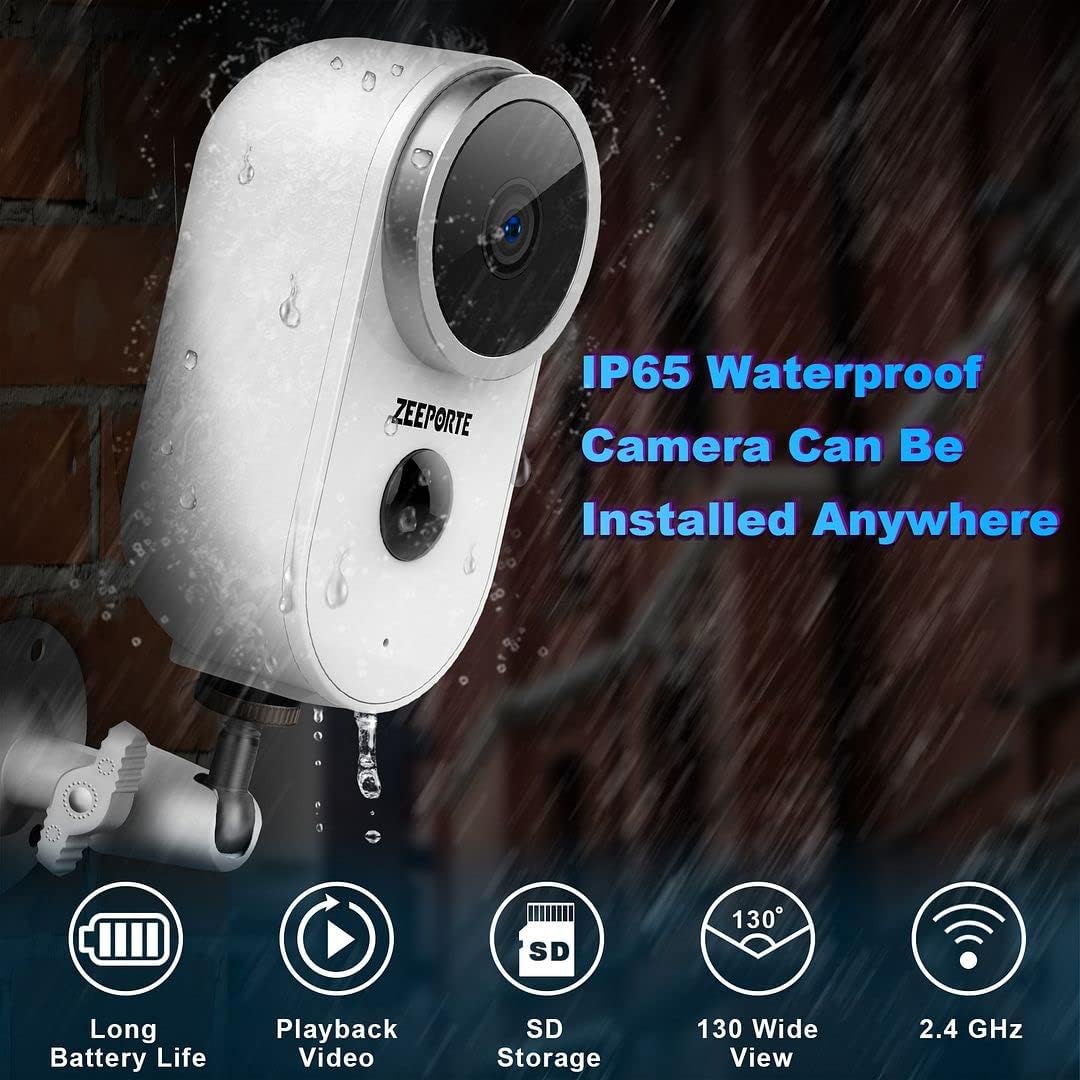 1080P HD Wireless Rechargeable Battery Powered WiFi Security Camera H72889