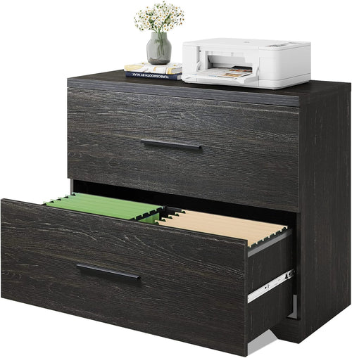 2 Drawer Wood Lateral File Cabinet with Anti-tilt Mechanism D64044
