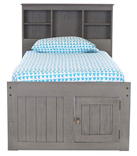 White Full Bookcase Bed with 6 Drawers F885