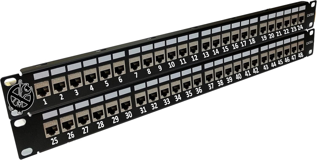 48-Port CAT6A FTP Shielded 2U Patch Panel 19-Inch O1231