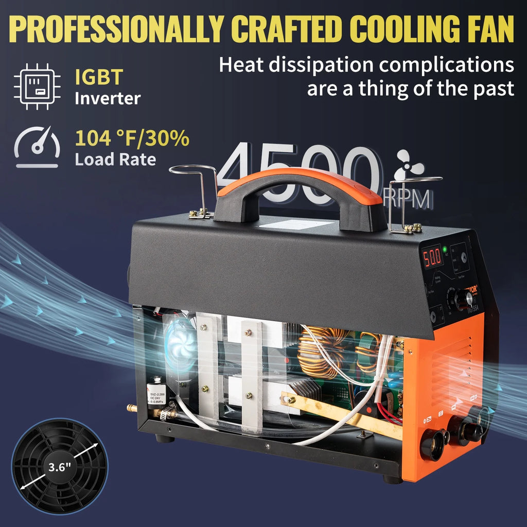 155Amp 3 in 1 TIG Welder, 110V High Frequency TIG/Stick/Clean Welding Machine Y59455