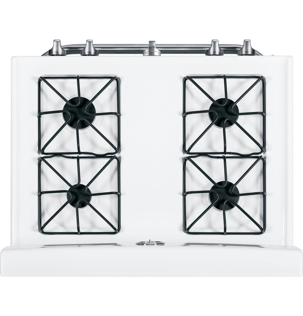 White Freestanding Gas Range with Broiler Drawer Y9869
