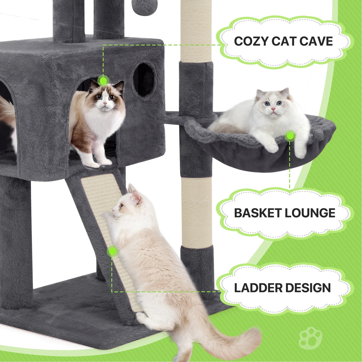 36-in Multi-Level Plush Cat Tree G23798