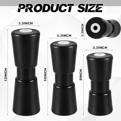 2 Pack Heavy Duty Rubber Boat Trailer Roller L64750