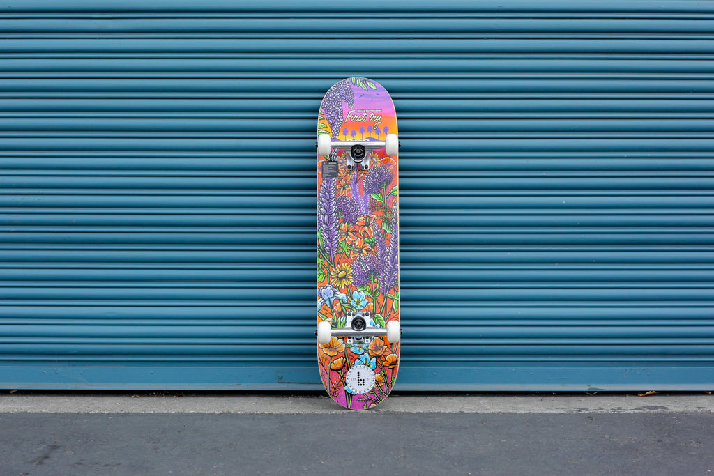 Multicolor 31 In. x 7.75 In. Complete Skateboard with 7-Ply Maple Deck and Abec-7 Bearings Y8916